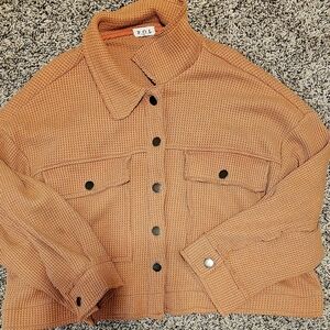 POL Women's Textured Orange Utility Jacket